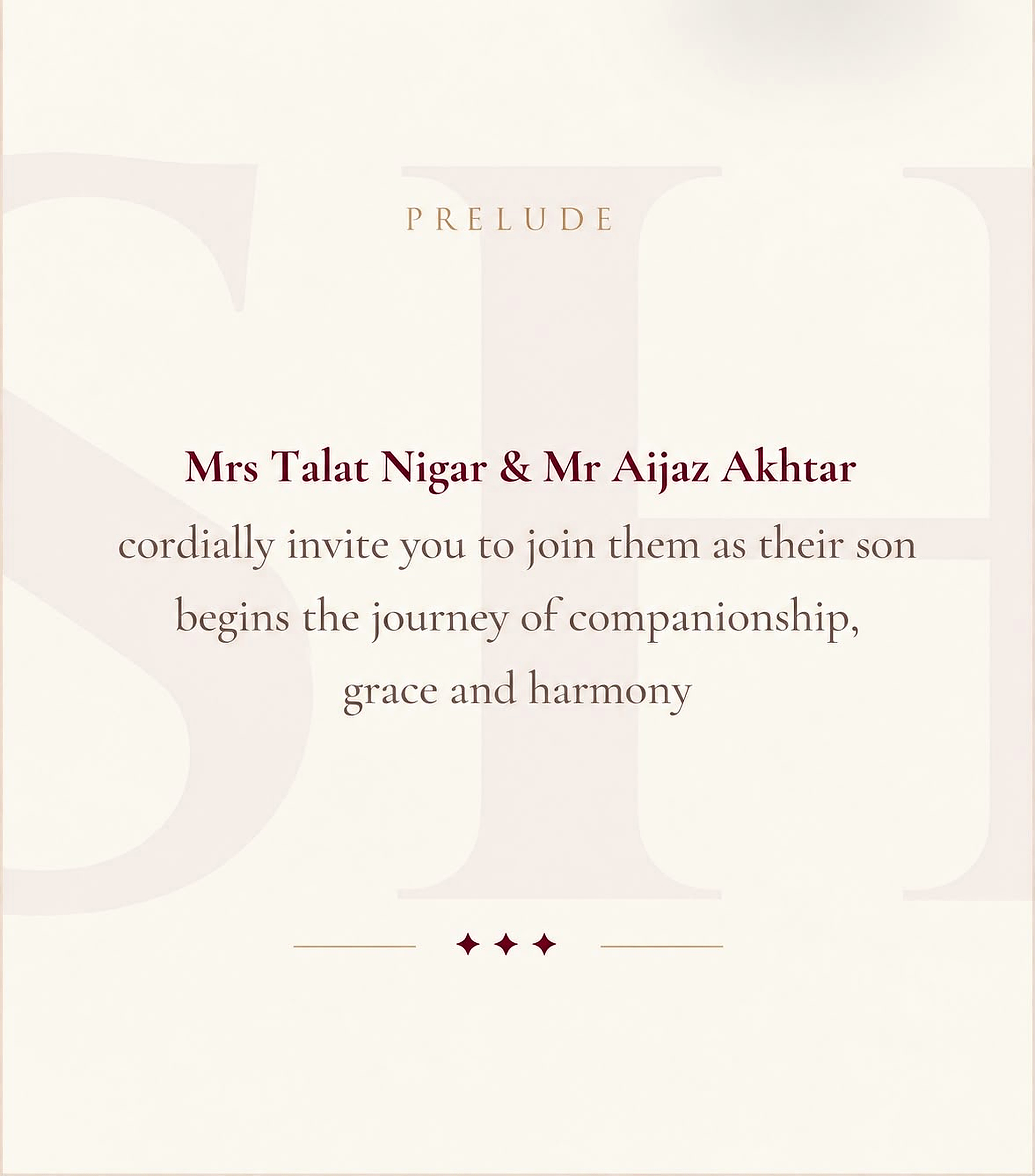 Wedding invitation page 2